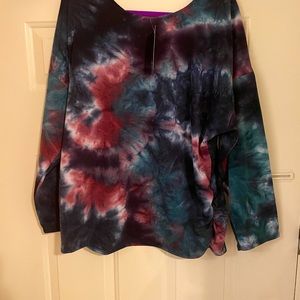 Ashley Blue long sleeve tidied shirt with ruching on side